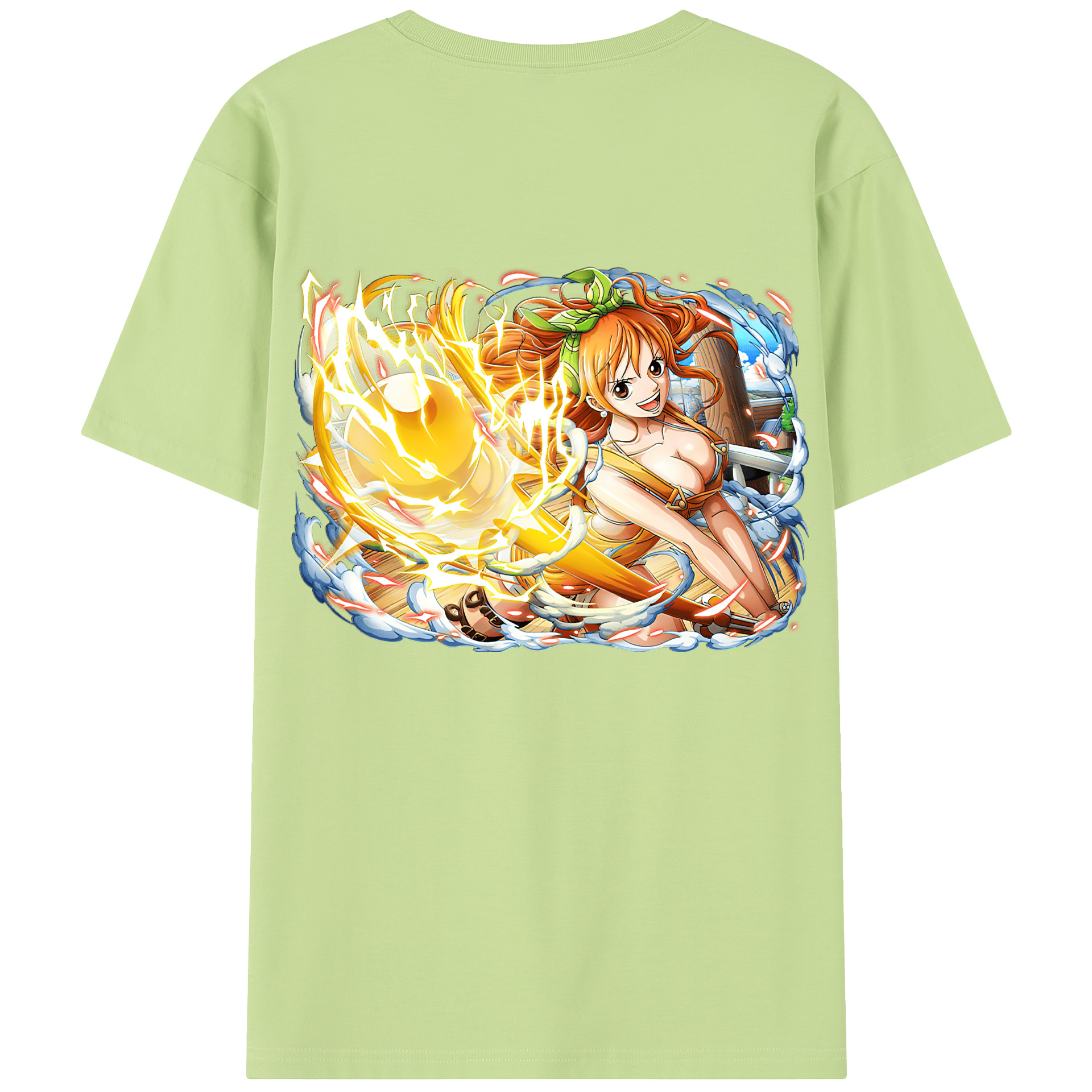 ワンピース ナミ ONE PIECE Nami 綿100％半袖Tシャツ（背面プリント）
